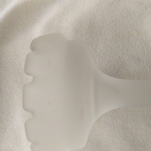 Vintage frosted glass candle/trinkets Used - Picture 5 of 5